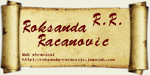Roksanda Račanović vizit kartica